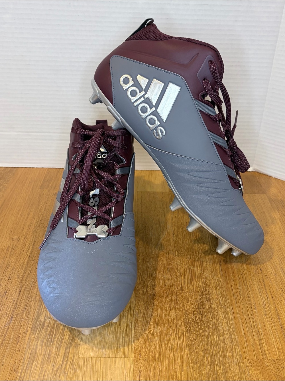 New Adidas Cleats Team Issued Mississippi State Mens 12 Bulldogs RARE Nasty MSU